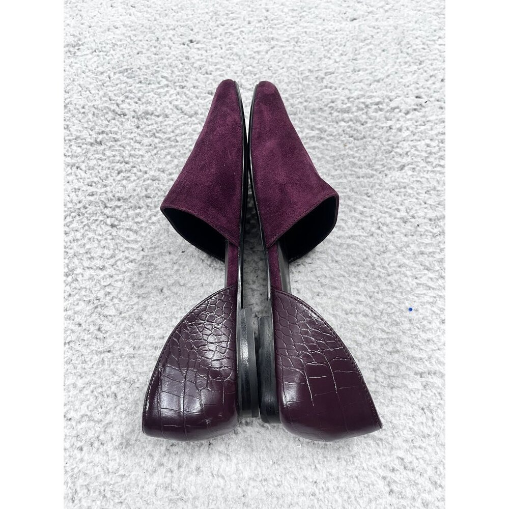 Women's Steve Madden Burgundy D'Orsay Leather Upper Flats Size 9.5 - Picture 6 of 10